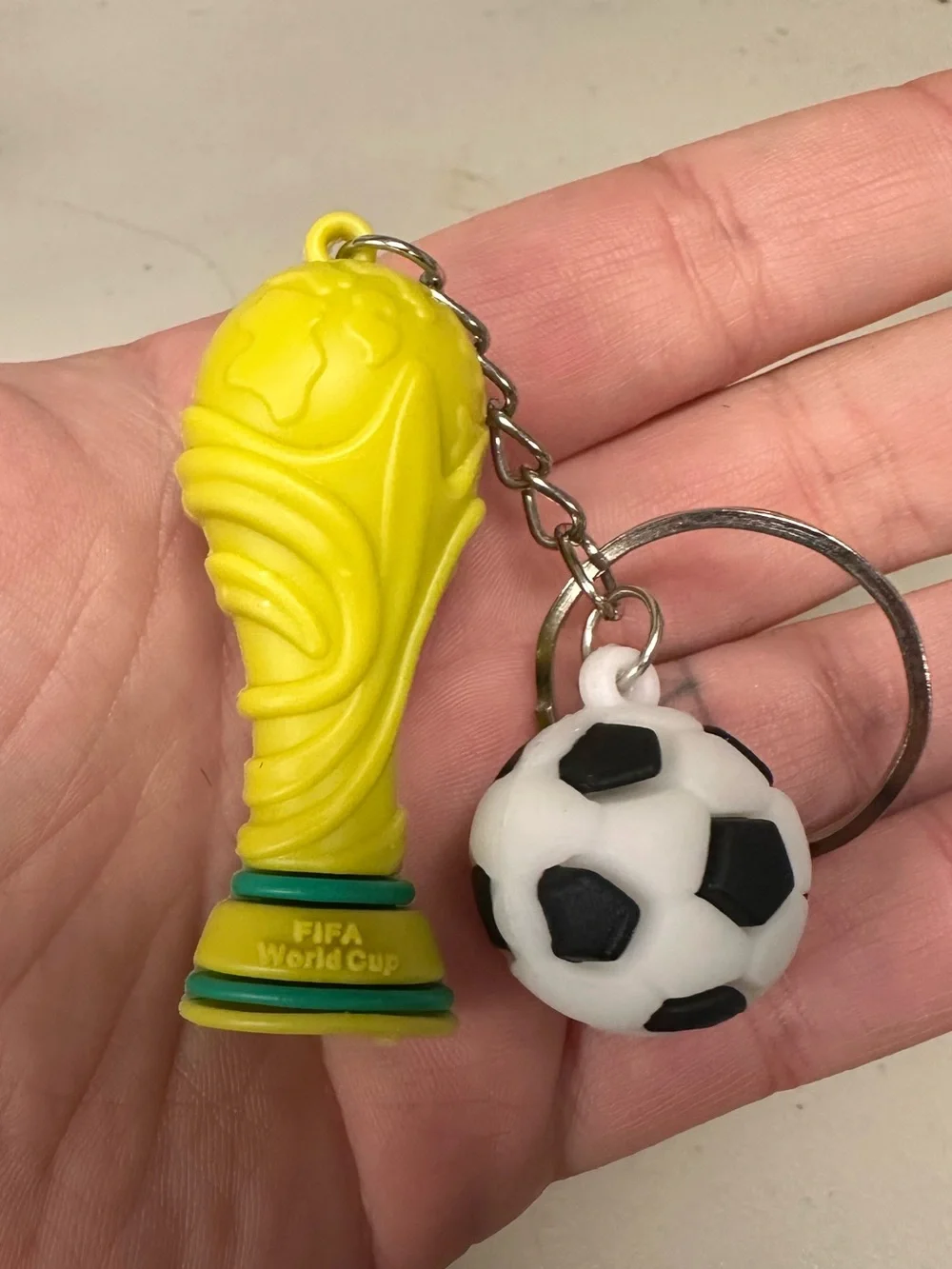 FIFA World Cup Trophy Soccer Ball Keychain Football Fan Bag Charm Purse Gift NEW